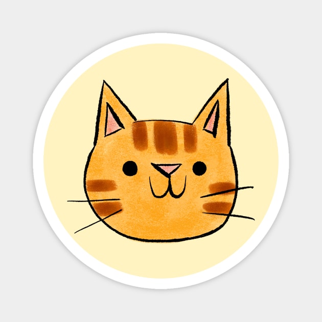 Ginger Cat Magnet by Nellie Le